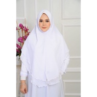 4XL & 3XL Perimum Tudung Sarung Labuh 2Layers Chiffon Berdagu Awning Scuba Ready Stock