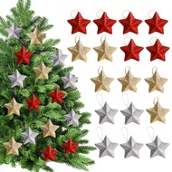 [Merry Christmas] 12Pcs Christmas Tree Hanging Pentagram Pendant for Home Navidad New Year Party DIY