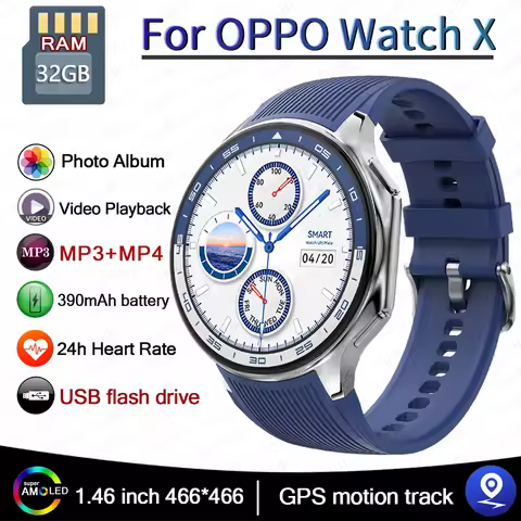 OPPO DT Watch X Bluetooth Call Smart Watch 4GB Memory Recording MP3+MP4 Playback 3D Visual Surround 