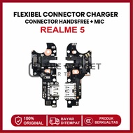 FLEXIBLE CONNECTOR CHARGER REALME 5 CONNECTOR HANDSFREE + MIC ORIGINAL