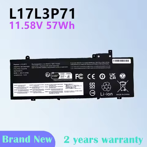 11.58V 57Wh Laptop Battery For Lenovo ThinkPad T480S Series L17M3P71 01AV478 L17L3P71 01AV479 L17M3P