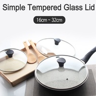 Frying Pan Cover★Tempered Glass Lid★for Wok Tow-Handle Grill/20cm 24cm 26cm 28cm 30cm 32cm