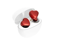 AVIOT TE-I3 Cute Heart-Shaped Wireless Earbuds for Small Ears with Clear Hard Case, Bluetooth 5.3, U