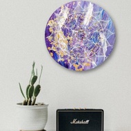 Purple flower mandala painting Lavender meditation wall decor Symbolism art