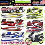 YAMAHA LC135 / EVO Z (4/16) Full Body Stripe Baju Coverset Cover Set LC135 V1 V2 V3 V4 V5 V6 V7 Stri