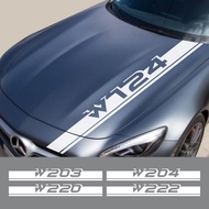 Car Hood Bonnet Decal Sticker Accessories For Mercedes W203 W204 W205 W211 W212 W213 W124 W176 W108 