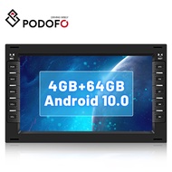 Podofo 8 Core 2 Din Android 13 Car Radio 7 Inch 4+64GB IPS Touch Screen AI Voice Android Auto Carplay Hi-Res GPS For VW/