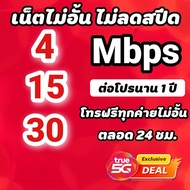 ซิมเทพทรู 4/15/20 Mbps ไม่อั้น +โทรฟรีทุกค่ายไม่อั้น ใช้ได้ทุกพื้นที่
