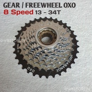 Terbaru!!!! Freewheel Gear 8 Speed 13-34T Drat Ulir OXO MEGARANGE -