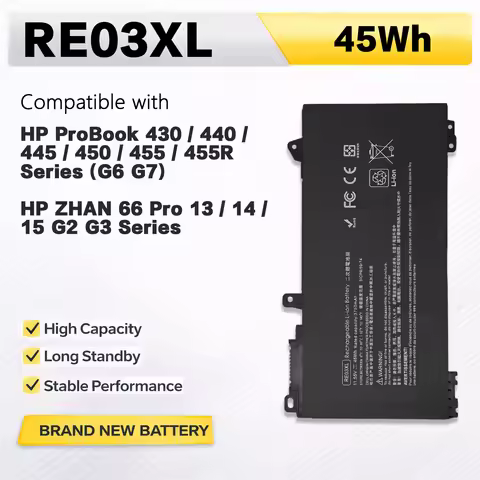 PowerHub RE03XL Laptop Battery For HP ProBook 430 440 445 450 455 G6 G7 ZHAN 66 Pro 13 14 15 G2 G3 H