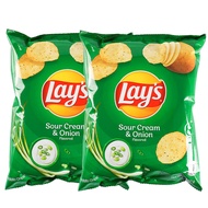 Pleasure（Lay's）Potato Chips Casual Snacks Inflated food Taiwan Sour Cream Onion Flavor Potato Chips50g*2