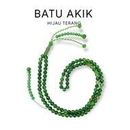 Tasbih Batu Akik Original Mesir | Hijau Terang | 8mm Biji100