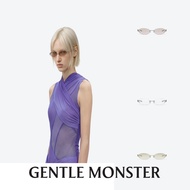 GENTLE MONSTER Musubi 02 Glossy Gold Metal Oval Sunglasses 55mm Green Lenses UV 99.9 Bouquet Collect