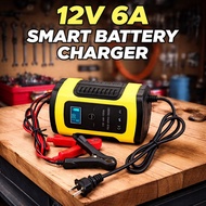 12V 6A Inteligent Car Battery Charger Vehicle Battery Charger Bike Battery Charger