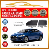 PRIME Sunshade Hyundai Elantra 2016 - 2018 (4 pcs) Magnetic Custom Fit