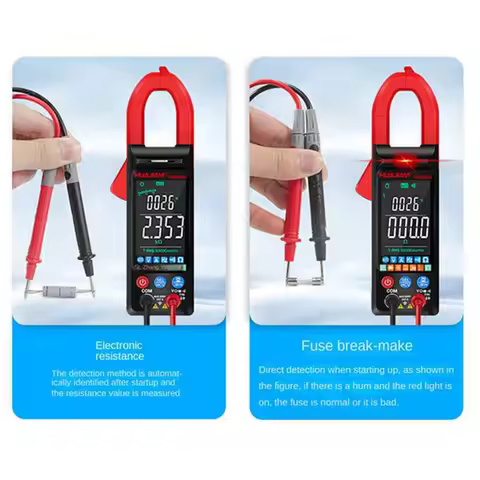 H-W FS8330Pro DC/AC Current Digital Clamp Meter 6000 Counts 400A Multimeter Large Color Screen Volta