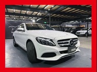 (175)正2017年出廠 W205型 M-Benz C-Class Sedan C200 Avantgarde 2.0汽油 純淨白