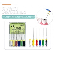 6Pcs/pack Dental Stainless Steel K-File 21MM/25MM/28MM/31MM Hand Use K Files