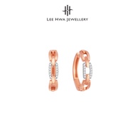 Lee Hwa Jewellery Enchanté Rose Gold Diamond Link Earrings
