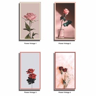 Wall Decoration Wooden Poster Display Wall Decor Flower Vintage Vintage Home Room Decoration