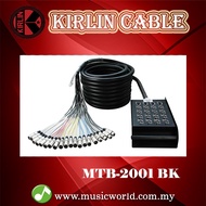 Kirlin MTB-2001 /BK 20 Channel 30 Meter Multi-track Cable XLR Male Female 20 In 20 Out Cable