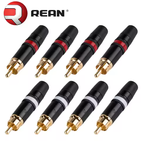 Neutrik Rean NYS373-2 NYS373-9 RCA Plug Black Housing Gold Plated Contacts Professional HIFI Audio P