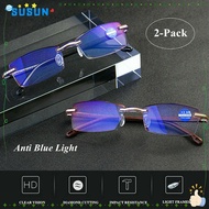 SUSUN Reading Glasses +1.0 to 3.0 Degree Computer Gaming Goggles Readers Eyewear Rimless Radiation P