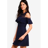 Cold Shoulder Fit And Flare Dress