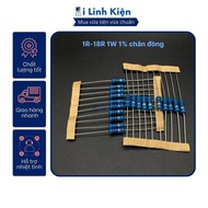 Resistor 1W 1R-18R 1% copper pin quantity of 20 pieces.
