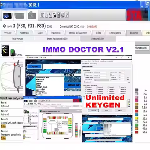 2025 New IMMO DOCTOR V2.1 With Unlimited KEYGEN MULTI BRAND Immo Off Software ECU Chip Tuning for si