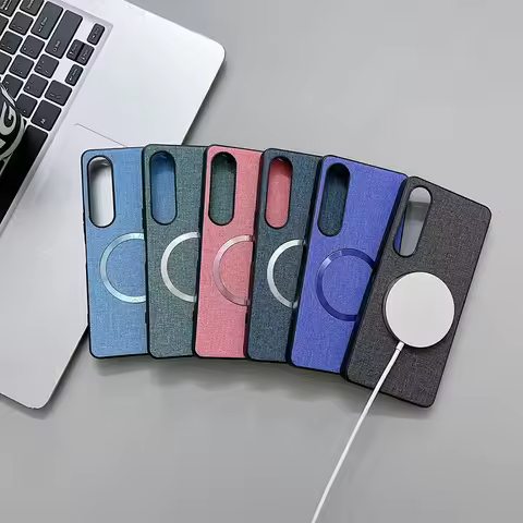 Fabric Cloth Tetxure Magnetic Phone Case for Sony Xperia 10 1 5 VI IV V Pro-1 1III Shockproof for Ma
