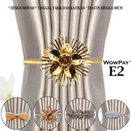 WowPay 1pcs Luxury Hook Pengait Jepit Horden Gorden Emas Gold Silver