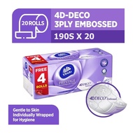 [Bundle of 2/4] Vinda Prestige 3 Ply 4D-Deco Embossed Toilet Paper Roll (200sx16 Rolls)