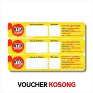 voucher indosat m3 kosong 150pcs bahan inject