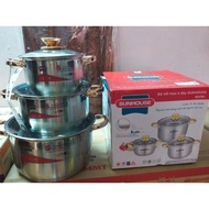 BỘ NỒI INOX SUNHOUSE 5 ĐÁY GIẢM 75K