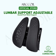 Arccoil Adjustable Lumbar Spinal Support Cushion Ergonomic Back Rest Support Car Seat Cushion Backrest