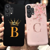 Samsung Galaxy A32 5G Soft Casing 6.5 inch Fashion Initial Letters Silicone Cover Samsung A32 5G SM-A326B Phone Case