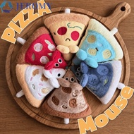 JEROMY 6pcs Pizza Mouse Keychain, Cute Cartoon Friendship Pizza Pendant, Tomato Fashion Plush Keycha