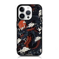 Custom iPhone 15 Plus Pro Ultra Mighty Dragon Japan AE0232 Hardcase S5 Casing Case