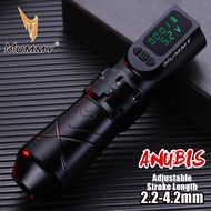 Mummy Anubis Wireless Tattoo Machine Adjustable Stroke Length 2.2-4.2mm Replaceable Battery Tattoo P