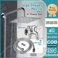 Stainless Steel 304 Square Shower Set Square Overheaded Rain Rainfall Shower Head Rain Shower Set