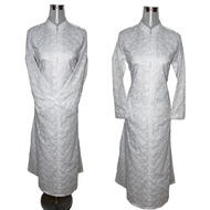 Jubah Haji Umrah Wanita Cotton Paris Putih/ Women Umrah apparel/