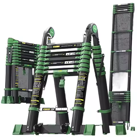 New High-end Telescopic Ladder Thickened Engineering 30 Step Household Ladder Aluminum Alloy Multifu