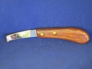 Brand Left Hand Wide Blade Wood Handle Knife