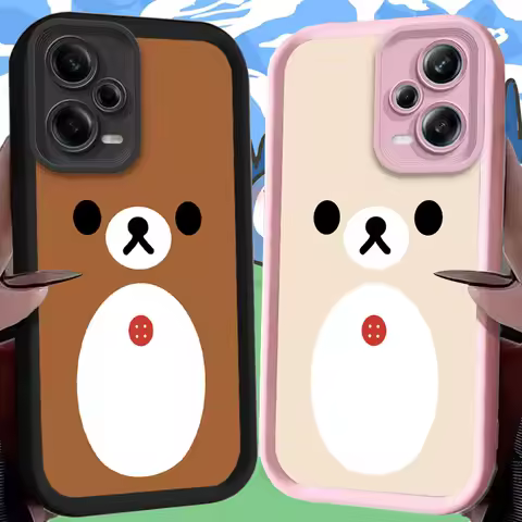 Cartoon Rilakkuma Bea Soft Case For Xiaomi Redmi Note 13 14 12 11 Pro Plus 5G 12S 11S 10S 10 9 Redmi