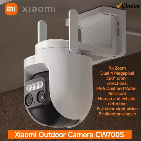 Xiaomi CW700S Outdoor Security Camera 2.5K 9X Zoom IP66 AI Human Vehicle Detection Color Night Visio