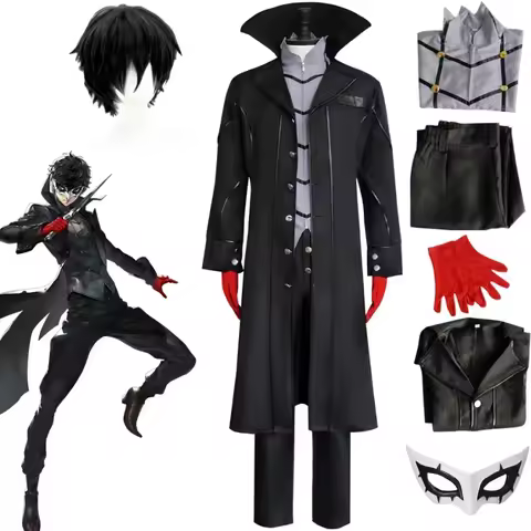 ❤2026★ Anime Persona 5 Joker Cosplay Game P5 Rain Palace Lotus Cosplay Full Set of Clothing Wigs Glo
