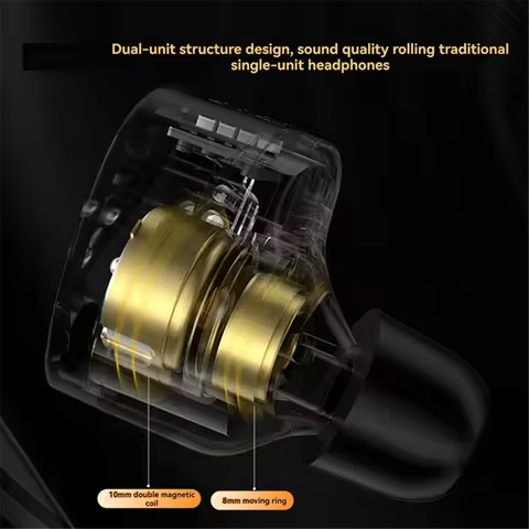 KZ Castor in Ear Headphones HiFi Bass Sound Noise Isolating Dual-Dynamic Driver Wired Earbuds Harman