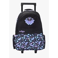 UNGU Smiggle Travel Trolley Bag Backpack Fly High Cute Trolley Suitcase Girls Butterfly Lilac Purple Black Butterfly Purple Original