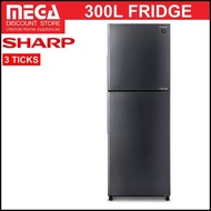 SHARP SJ-RF30E 300L 2-DOOR FRIDGE (3 TICKS) (SJ-RF30E-DS)